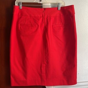 Banana Sloan New Vermillion Long Pencil Skirt
